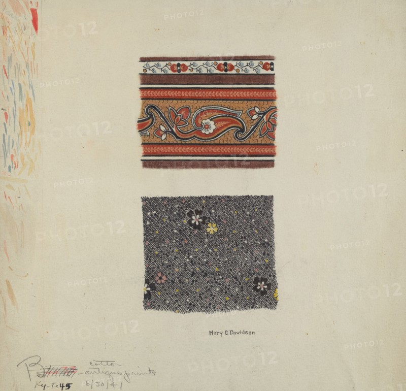 Cotton Antique Prints, c. 1941.