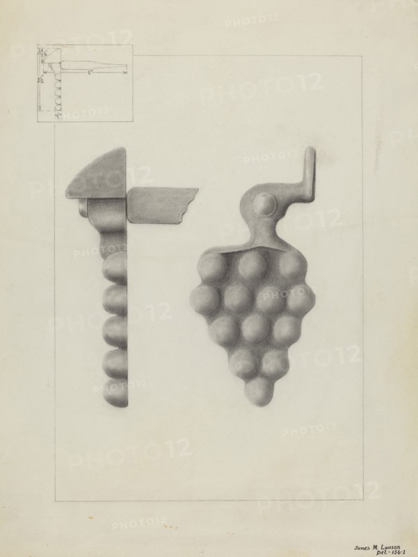 Iron Shutter Fastener, c. 1936.