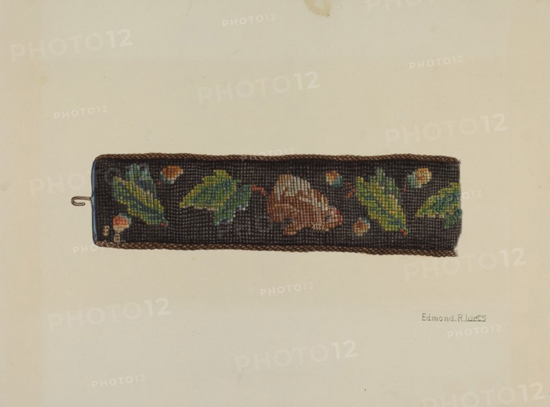 Needlepoint Bell Pull, c. 1941.