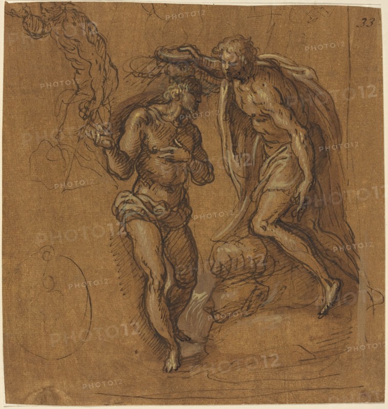 Sketch for a Baptism of Christ.