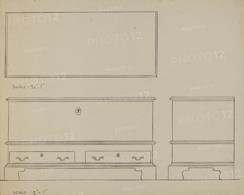 Pa. German Dower Chest, c. 1936.