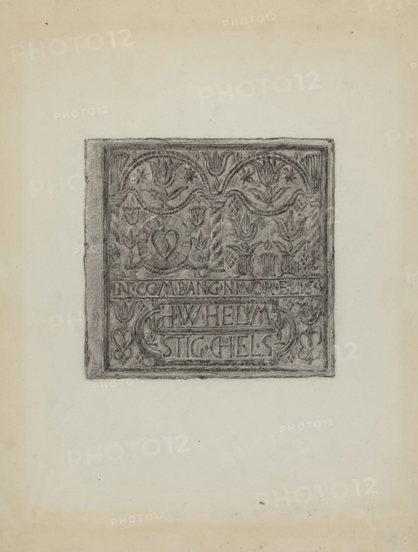 Pa. German Stove Plate, c. 1936.