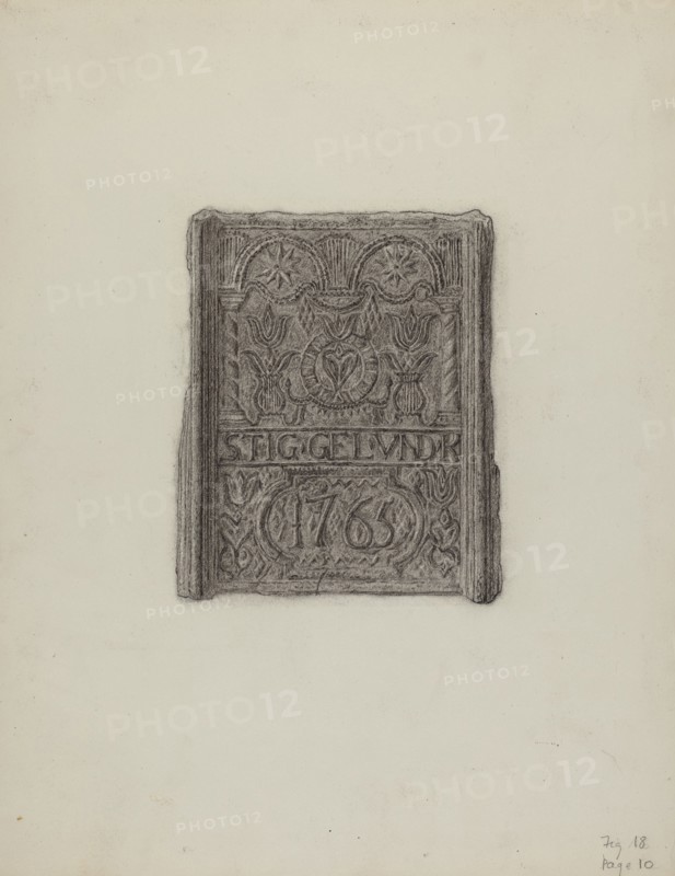 Pa. German Stove Plate, c. 1936.