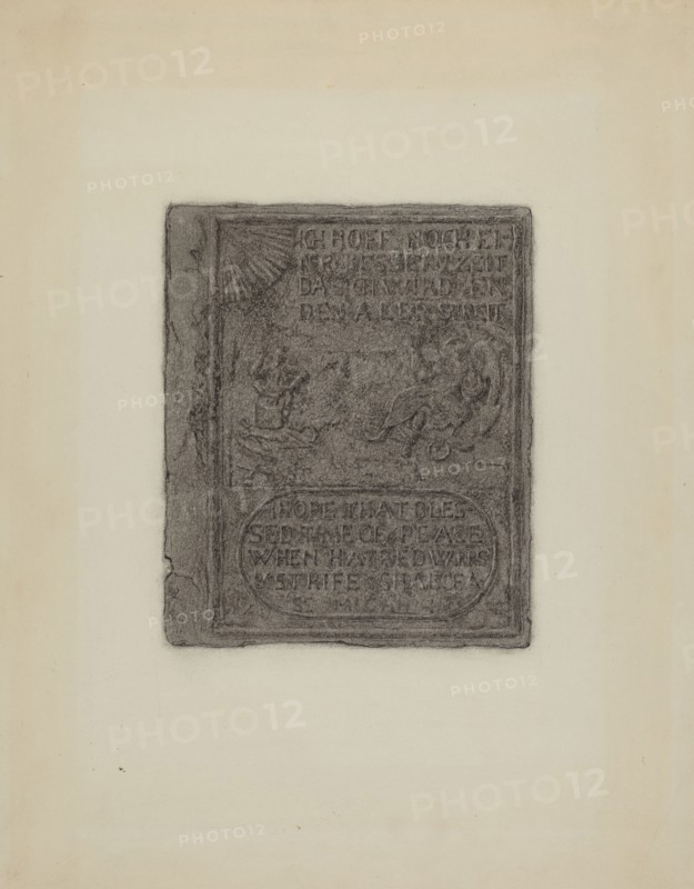 Pa. German Stove Plate, c. 1936.