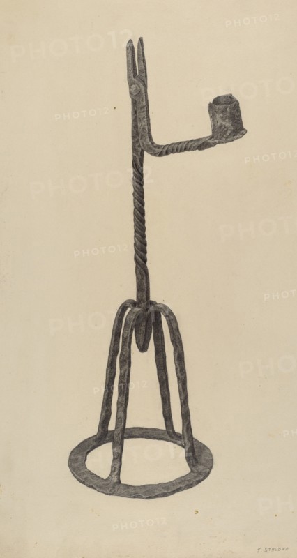 Rush and Candle Holder, c. 1939.