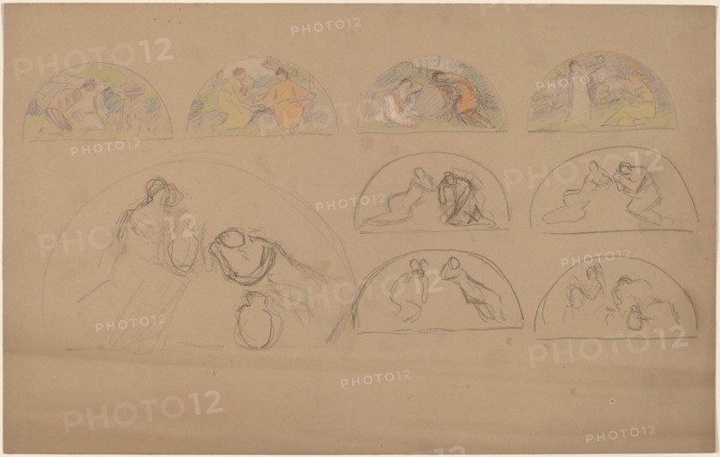 Studies for Lunettes, 1890/1897.