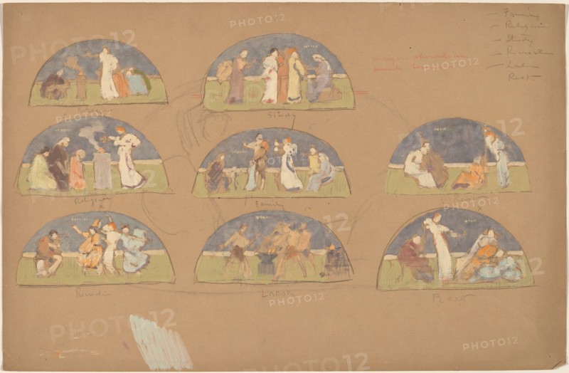 Studies for Lunettes, 1890/1897.