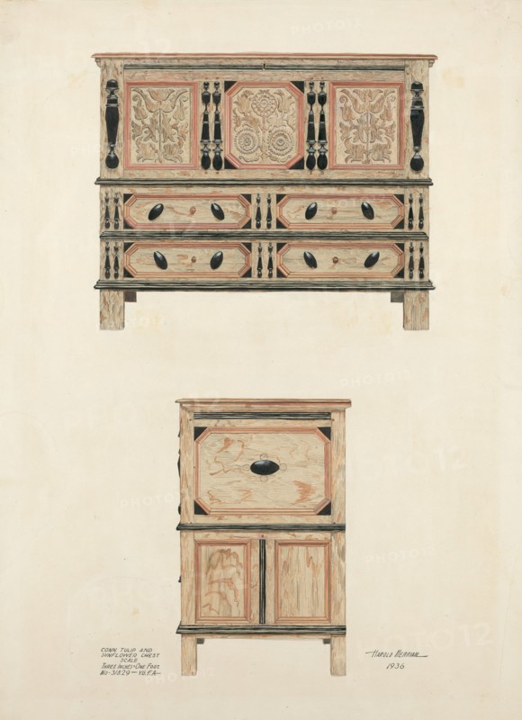 Tulip and Sunflower Chest, 1936.