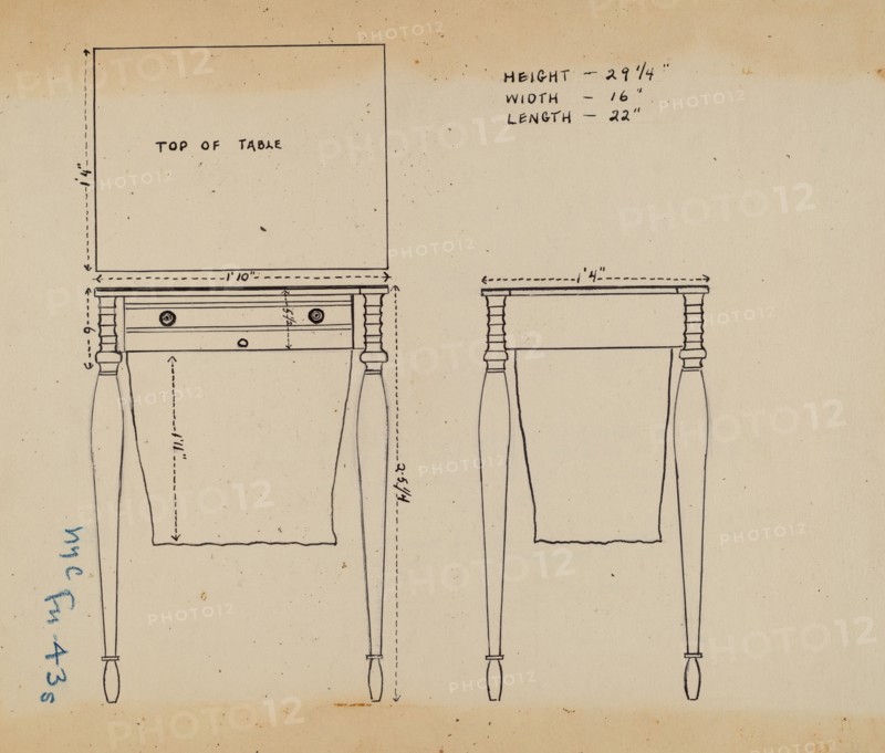 Sewing and Work Table, 1935/1942.