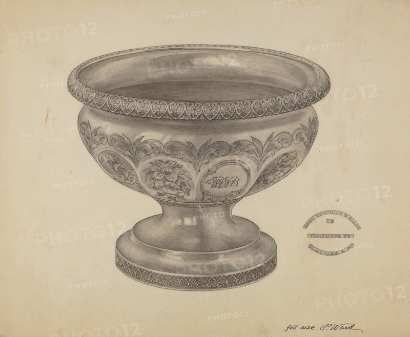Silver Christening Bowl, c. 1937.