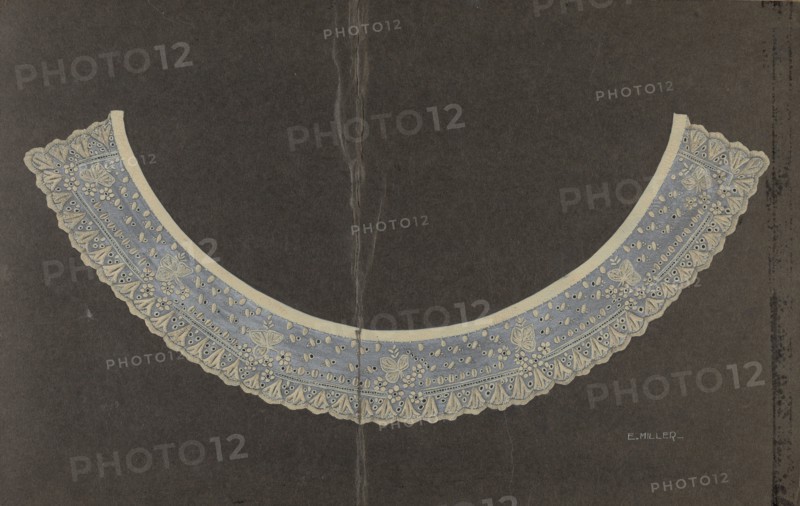 Embroidered Linen Collar, c. 1937.