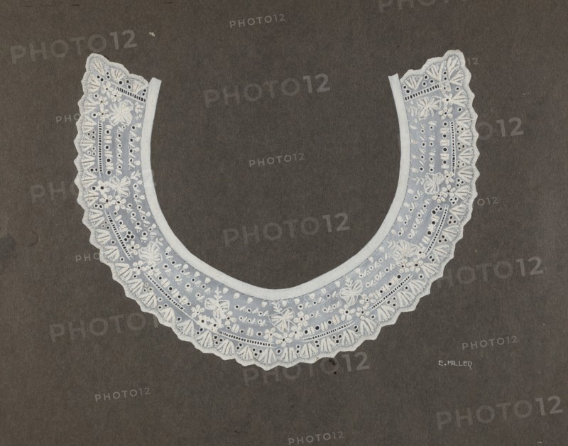 Embroidered Linen Collar, c. 1937.