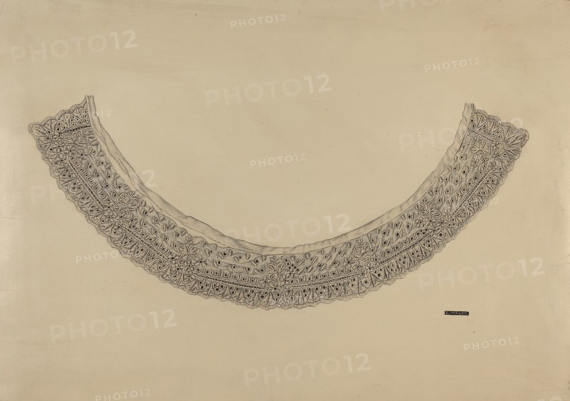 Embroidered Linen Collar, c. 1937.