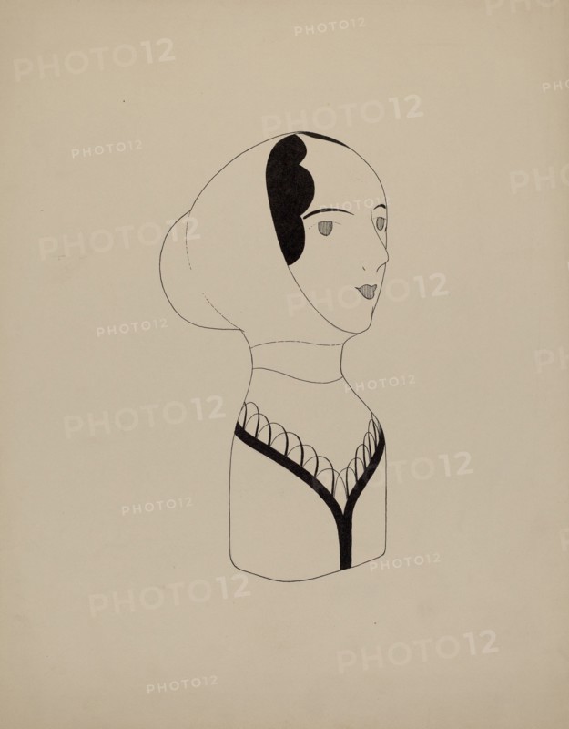 Hat Mannequin and Bonnet, c. 1937.