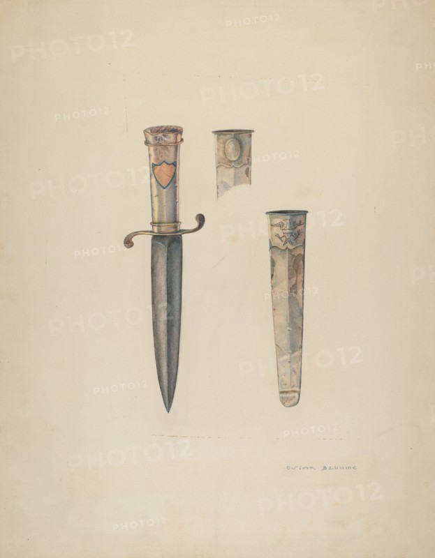 Silver Dagger and Sheath, c. 1940.