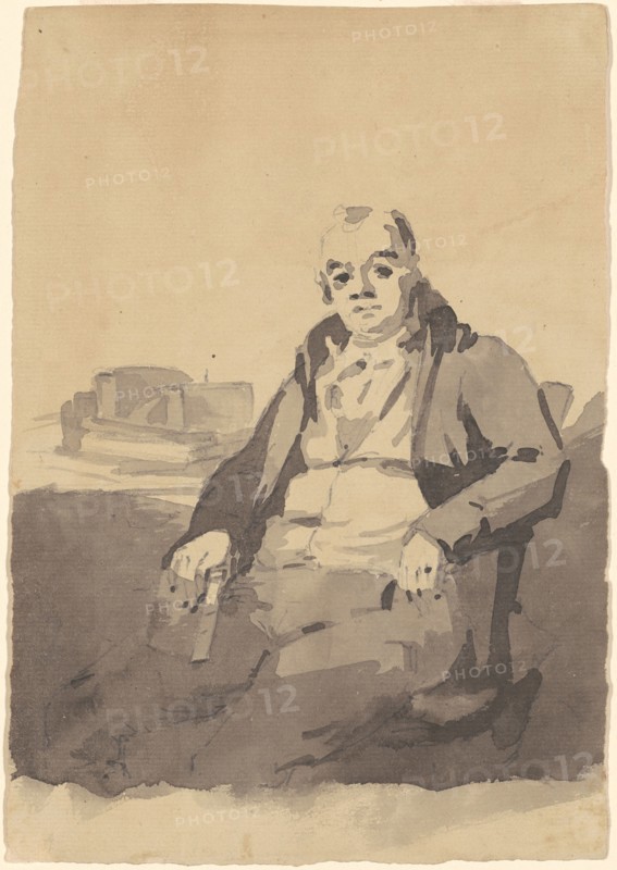 Man Holding a Book [recto], c. 1815.