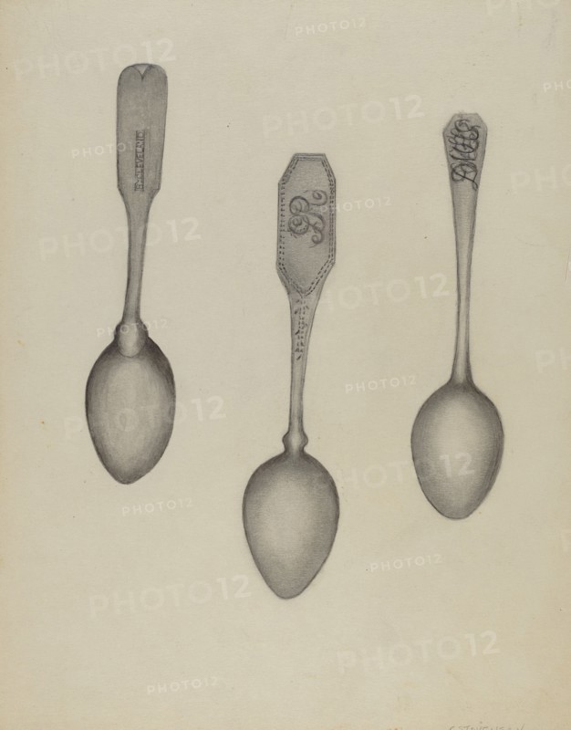 Silver Fiddle Head Spoon, 1935/1942.