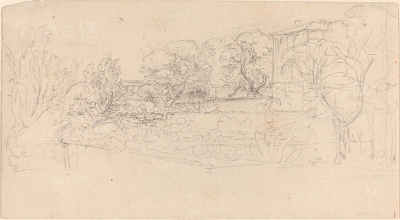 A Terraced Garden by a Villa, 1815/21.