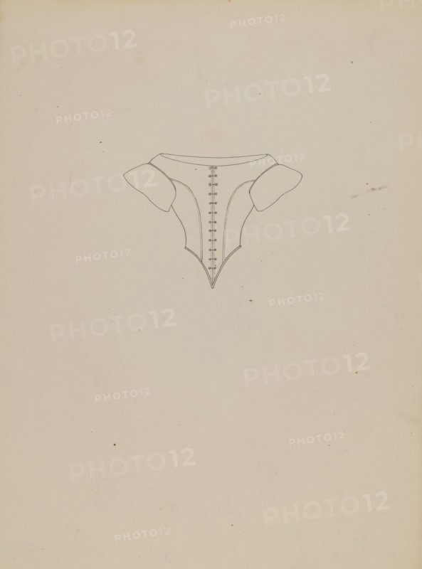 Evening Bodice, Line Drawing, c. 1937.