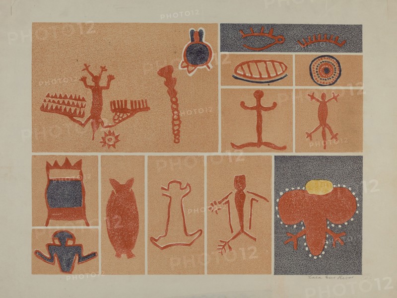 Petroglyph - Human Figures, 1935/1942.