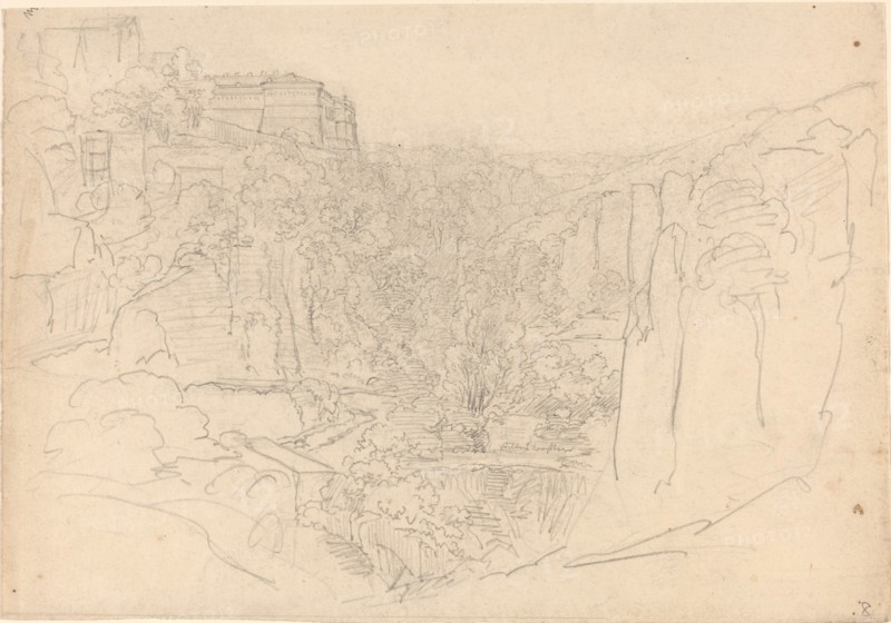 Fortified Castle Above a Narrow Valley.