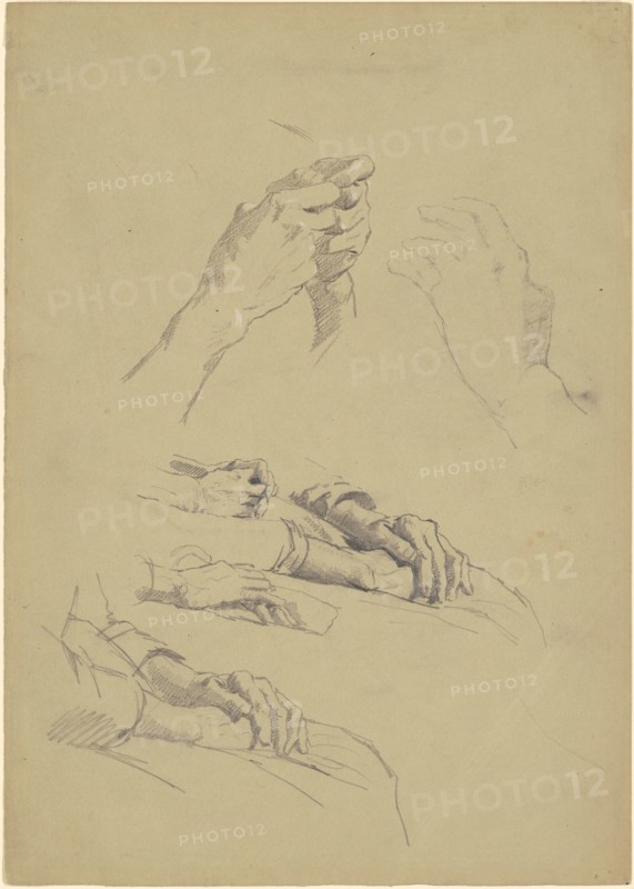 Studies of Hands [recto], c. 1870-1890.