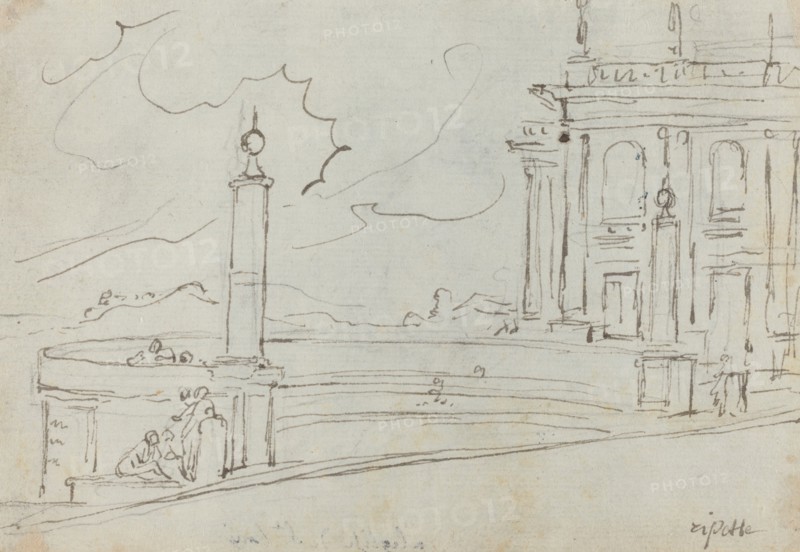 The Ripetta in Rome [verso], 1752/1756.
