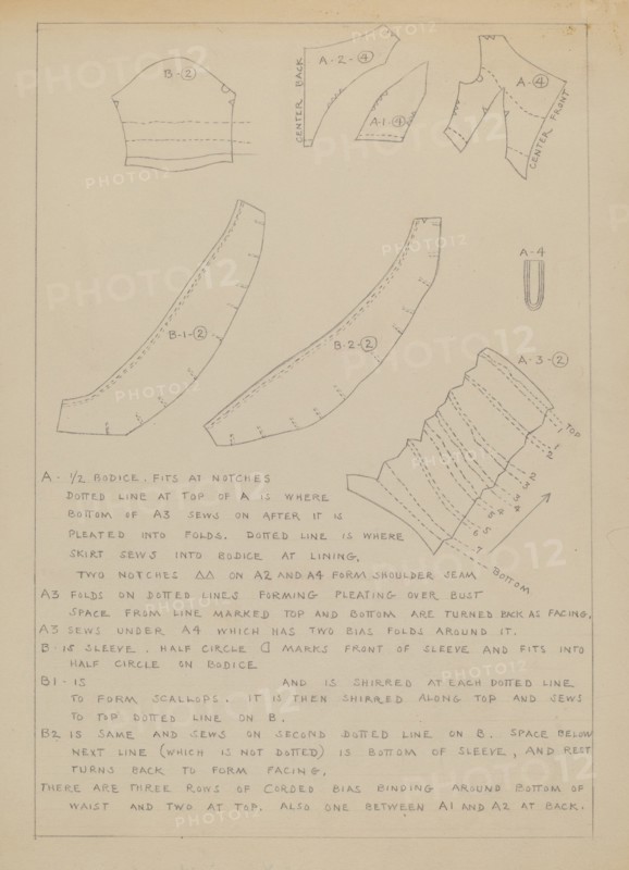 Description of a Wedding Dress, c. 1936.