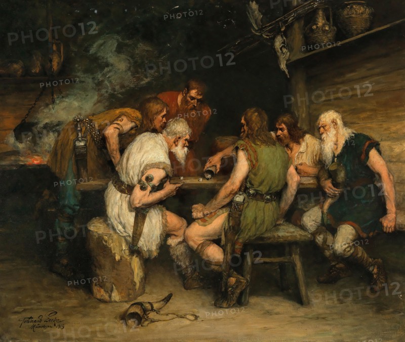 A Game of Dice, 1919. Private Collection.