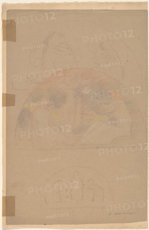 Studies for a Lunette [recto], 1890/1897.