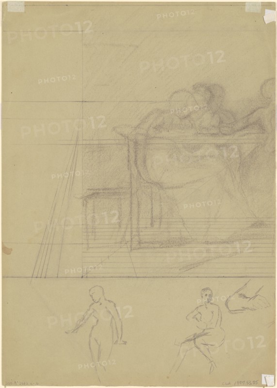 Studies of Figures [verso], c. 1870-1890.