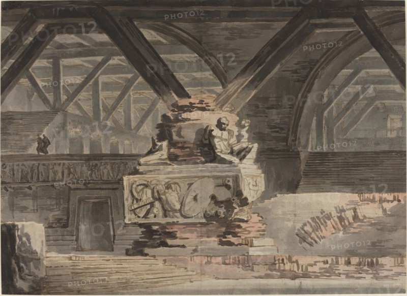 Stage Design: A Sepulchral Vault, c. 1820.