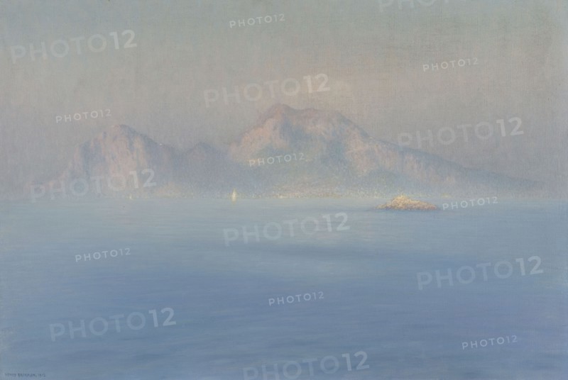 Capri, steep coast seen from the sea, 1912.