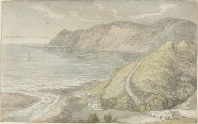 View from the Inn at Lynton, probably 1811.