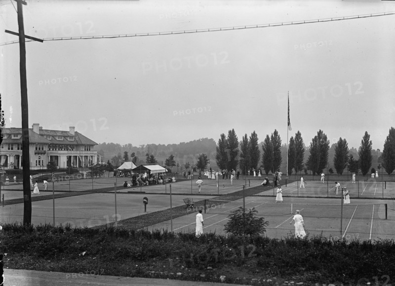 Columbia Country Club - Tennis Courts, 1917.