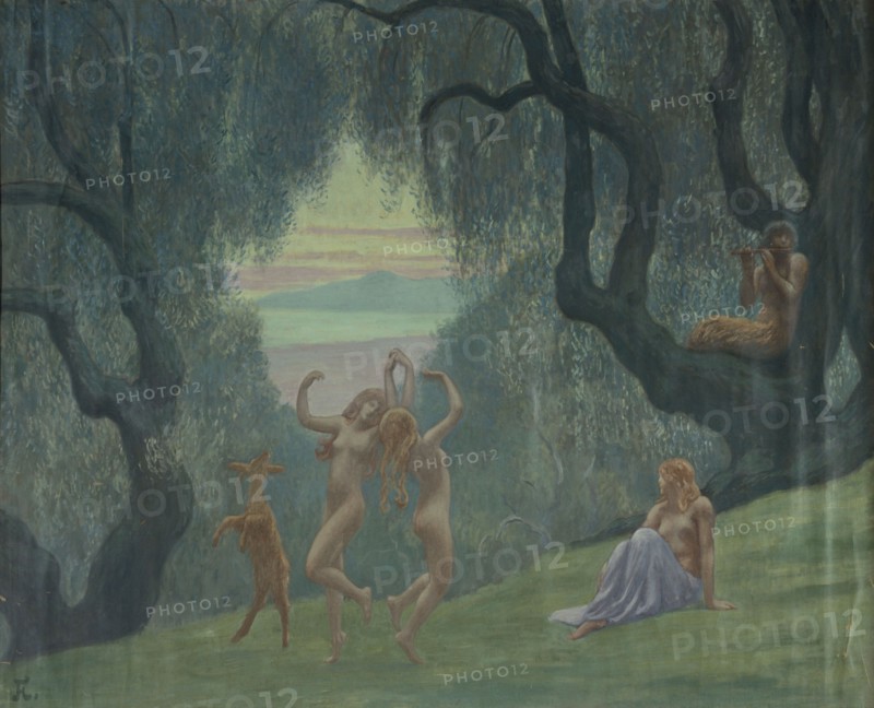 Nymphs dancing, c.1910. (Danse des nymphes).