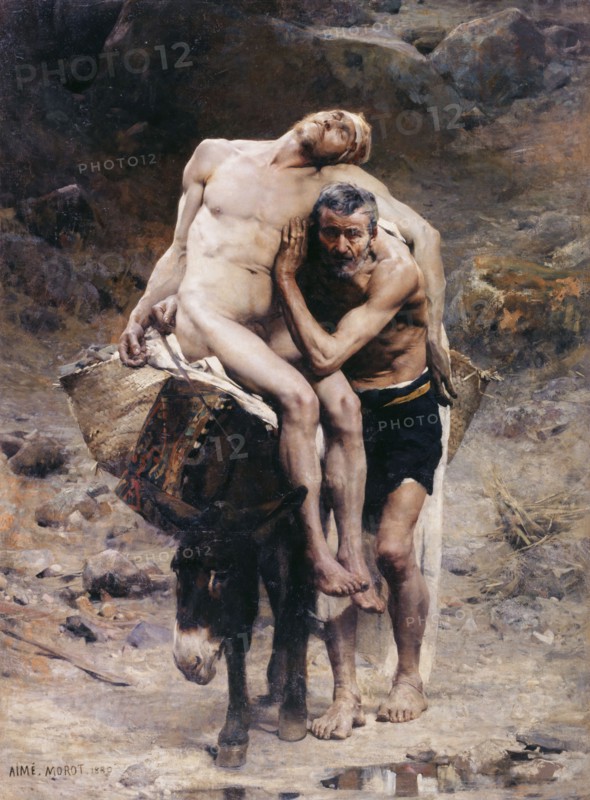 Le Bon Samaritain, 1880. Creator: Aime Morot.