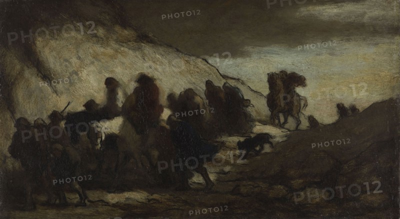 Les émigrants, 1857. Creator: Honore Daumier.