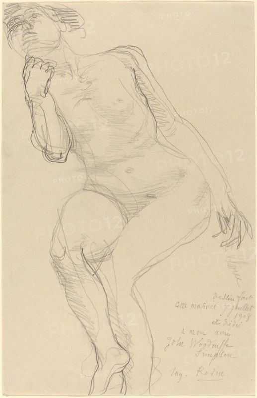 Seated Female Nude Leaning to the Left, 1908.