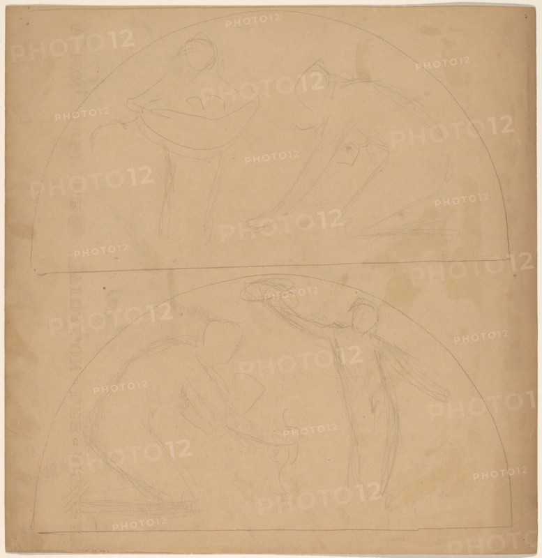 Study for a Border Design [verso], 1890/1897.