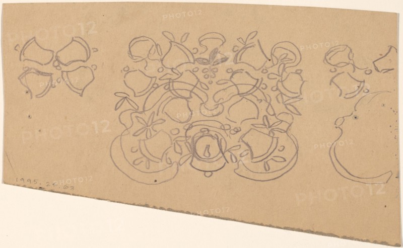 Study for a Border Design [verso], 1890/1897.