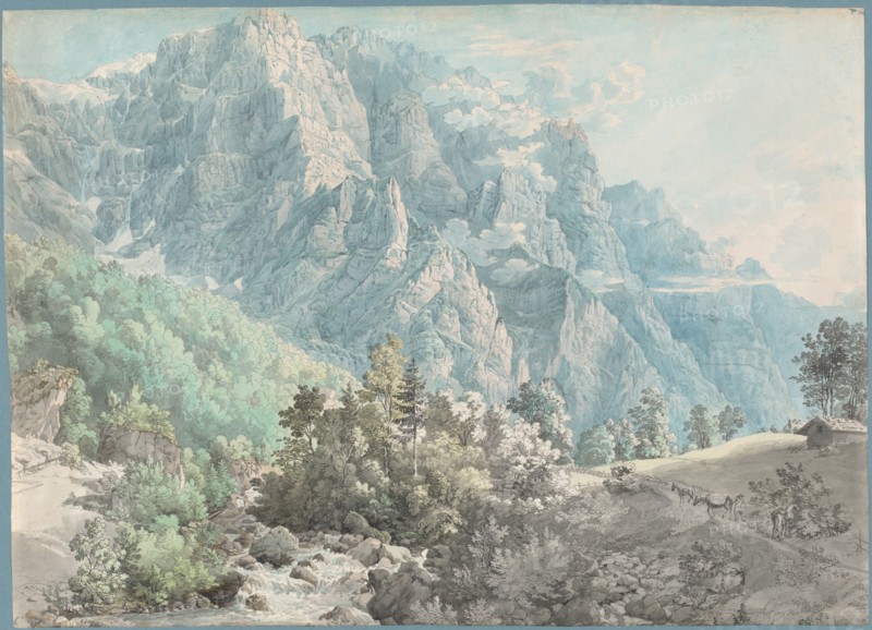The Glärnisch Massif in Switzerland, c. 1790.