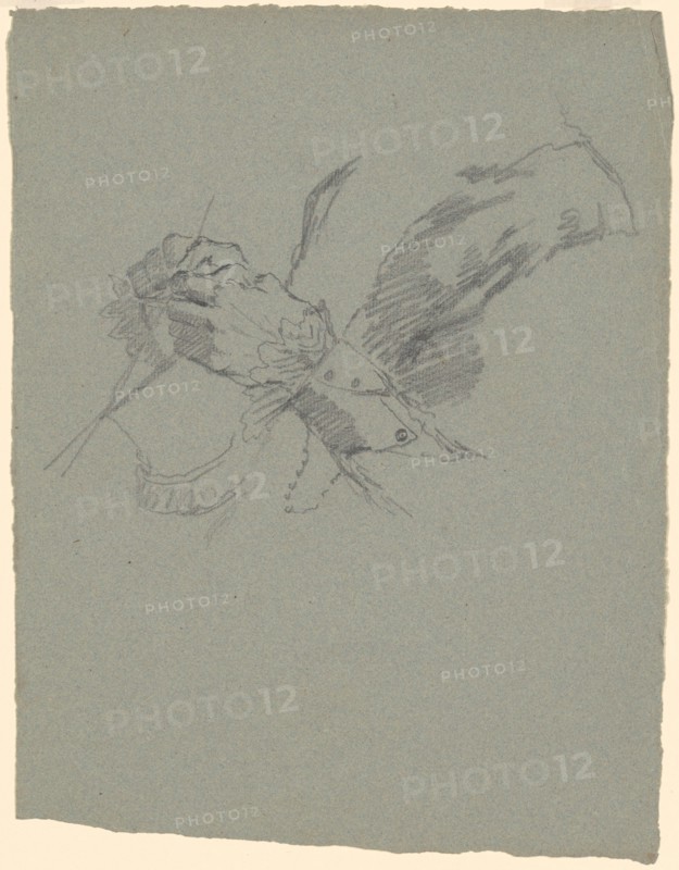 Study of Hands Knitting [recto], c. 1870-1890.