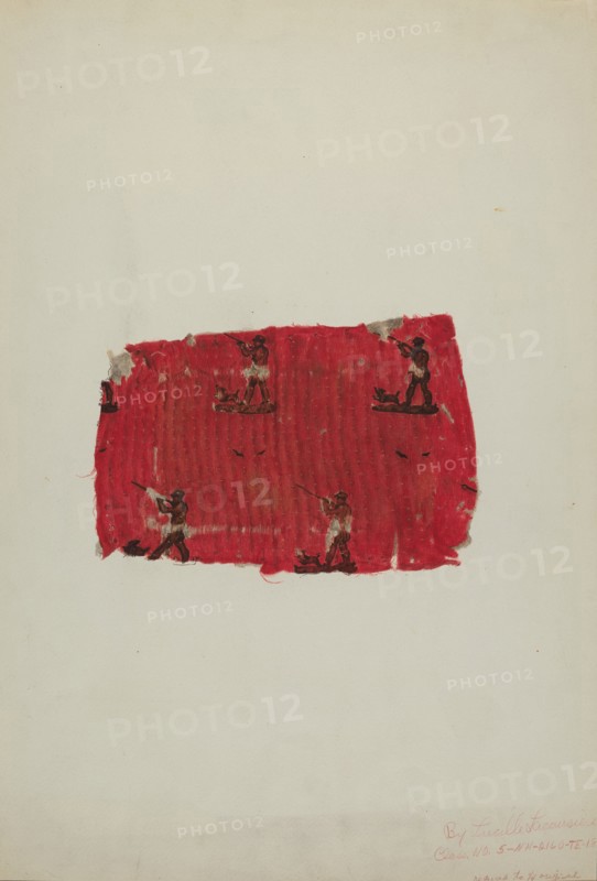 Textile - Piece of Old Quilted Cloth, c. 1939.