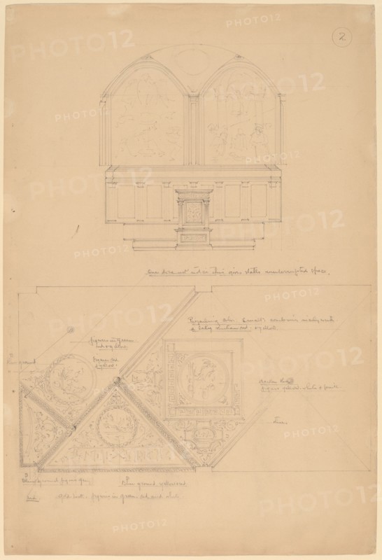 Study of an Altarpiece and Ceiling Panels, 1896.