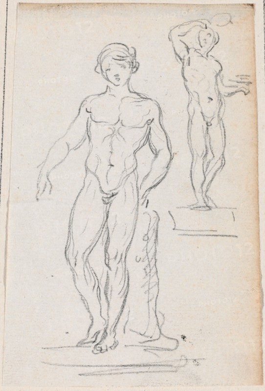 Two Statues of Male Nudes, probably c. 1754/1765.