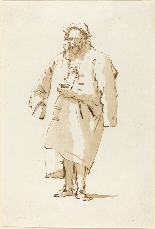A Standing Oriental Wearing a Greatcoat, 1753/1762.