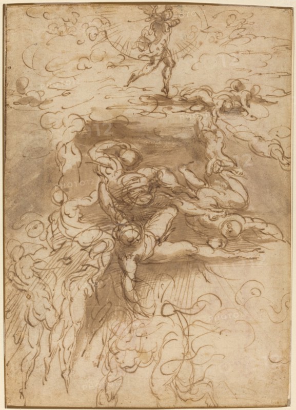 The Fall of the Rebel Angels [recto], c. 1524/1527.