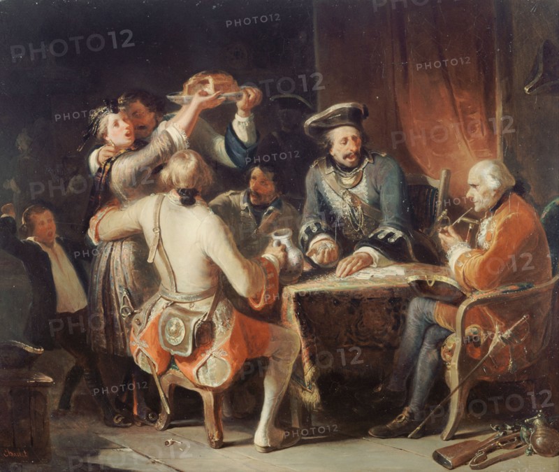 La Partie de cartes, early 19th century. Card party.