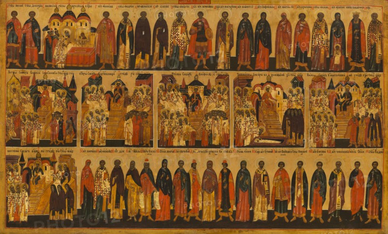 Menology of the month of July, between 1750 and 1800.